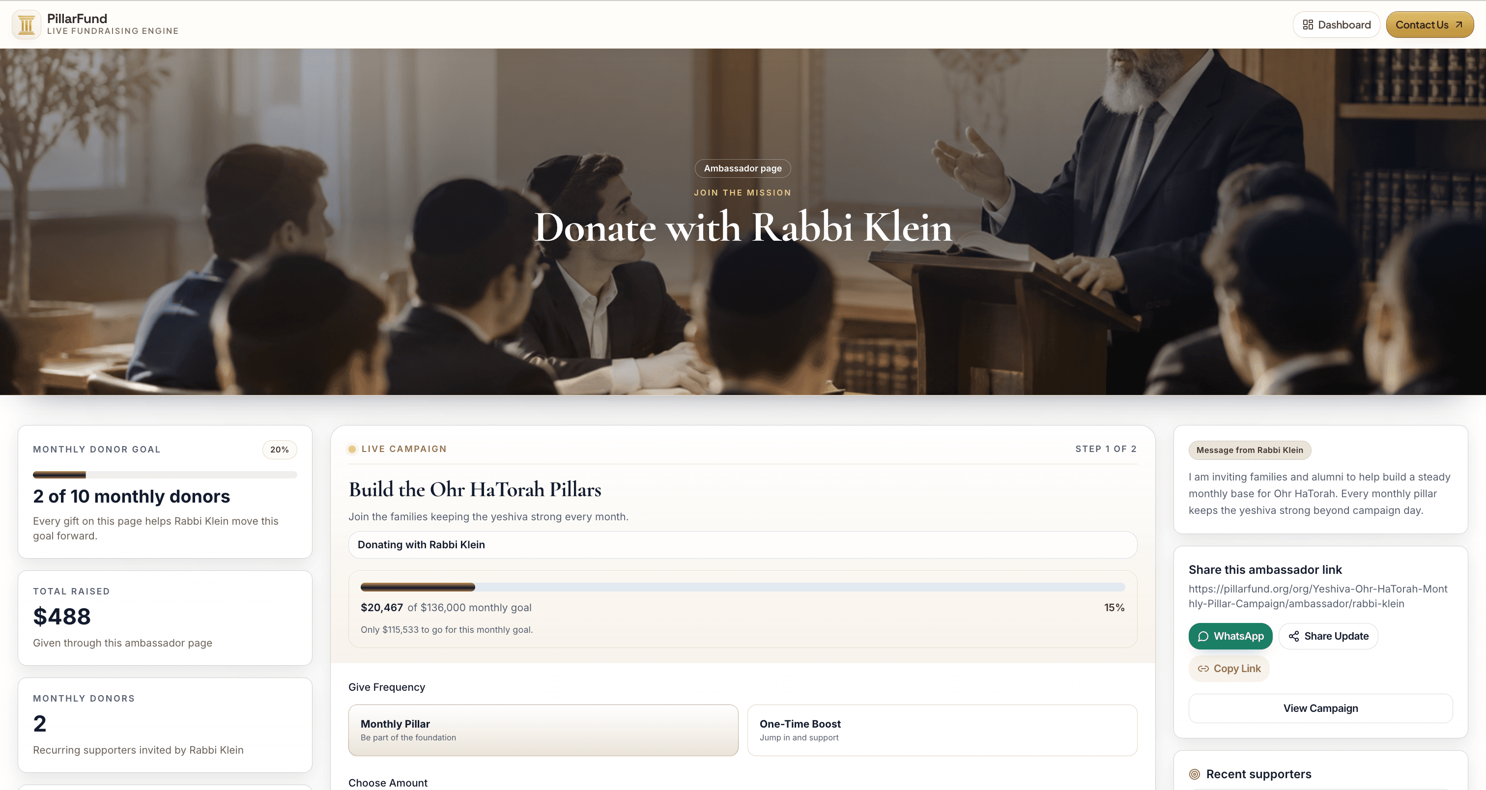 Ambassador page